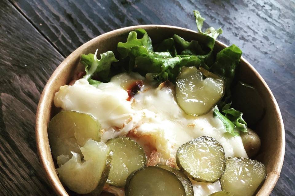 Notre raclette bowl timide