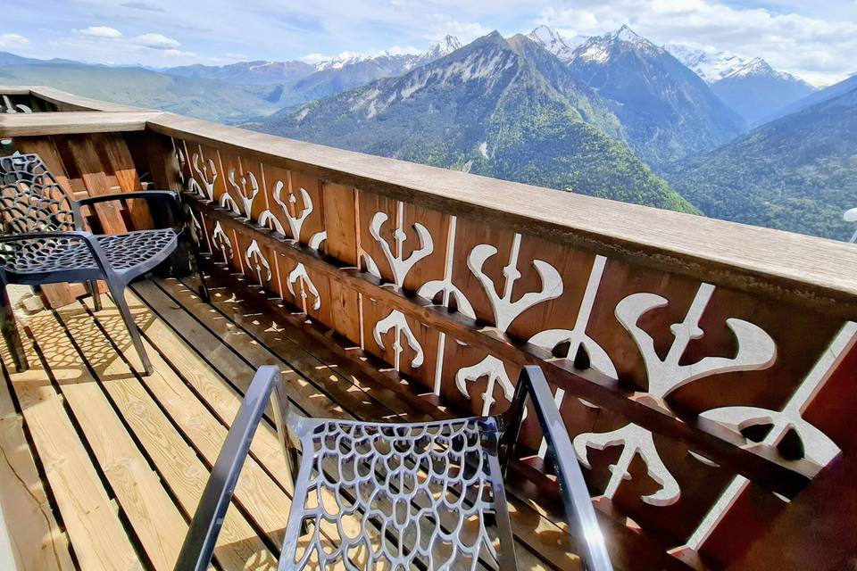 Vue et balcon des chambres