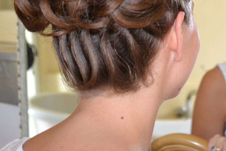 Chignon - tresse et boucle