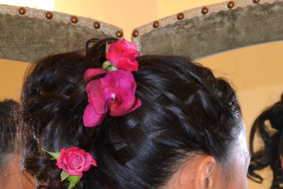 Chignon - tresse et boucle