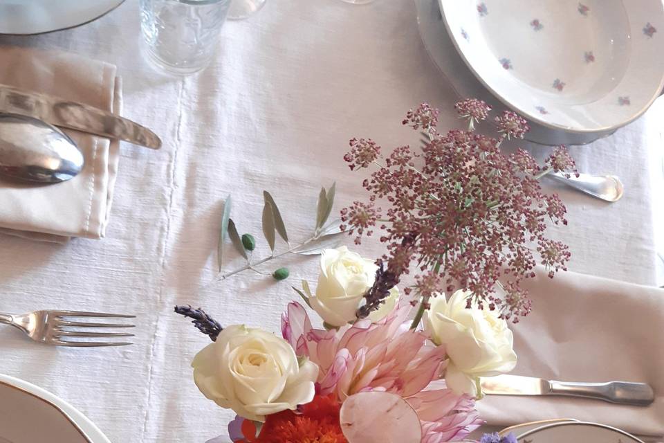 Table bouquet mariage