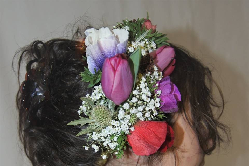 Fleurs cheveux mariage