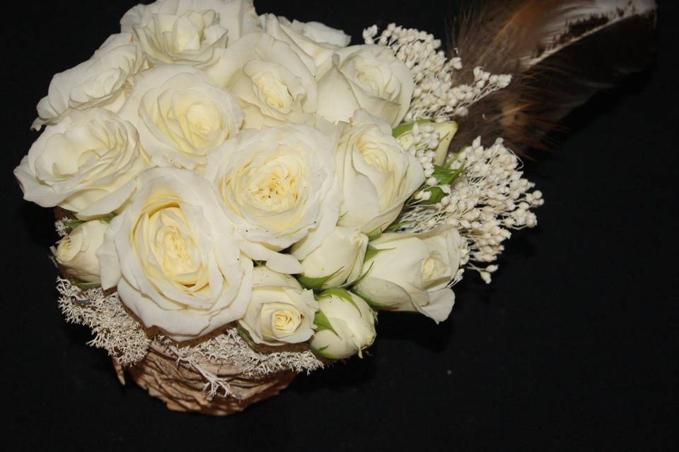 Mariage roses bouquet