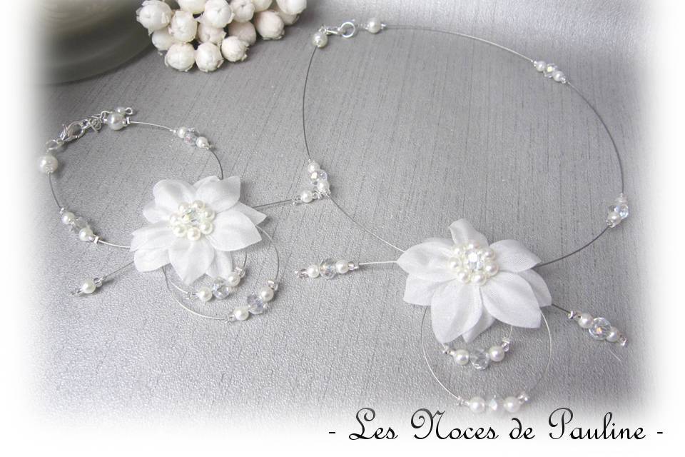 Parure Eva fleur de soie