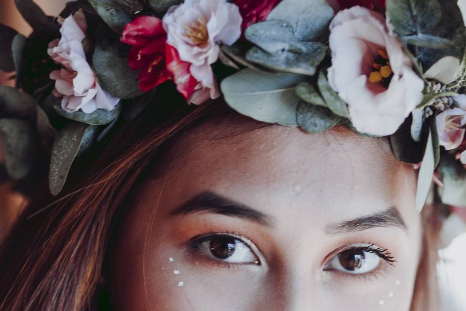 Couronne de fleurs mariée