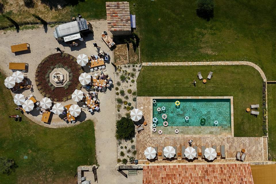 Pool by drone