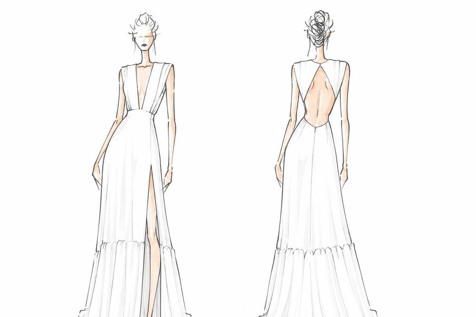 Croquis robe de mariée