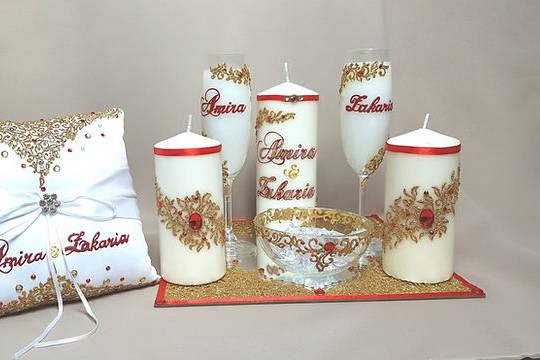 Ensemble Bougies entrelacé