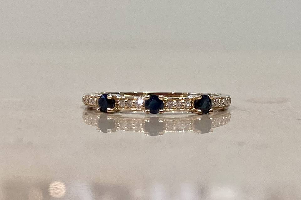 Trilogie Saphirs et diamants