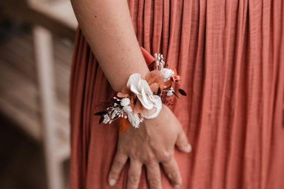 Bracelet fleurs sechées temoin