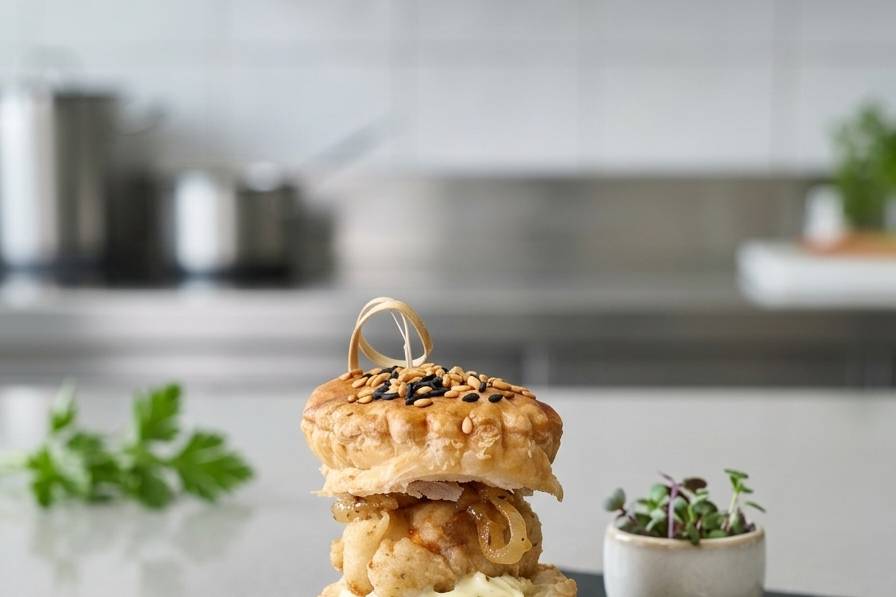 Mini feuilleté de poisson fri.