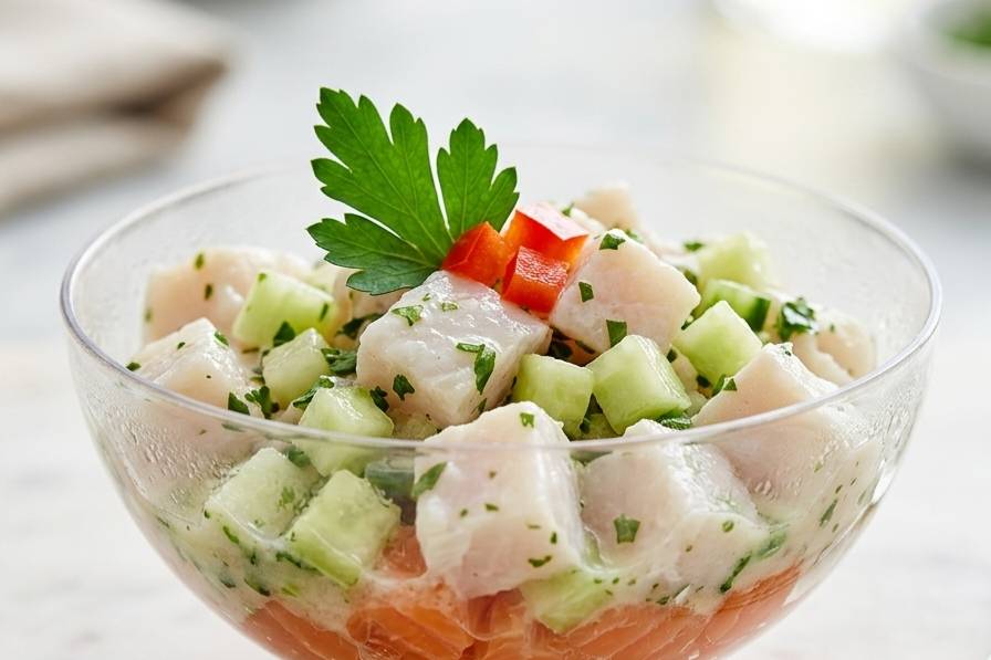 Verrine poisson tahitienne.