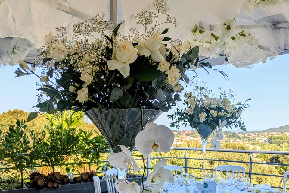 Centre de table vase martini