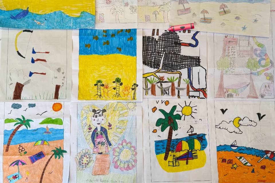 Coloriage thème vacances
