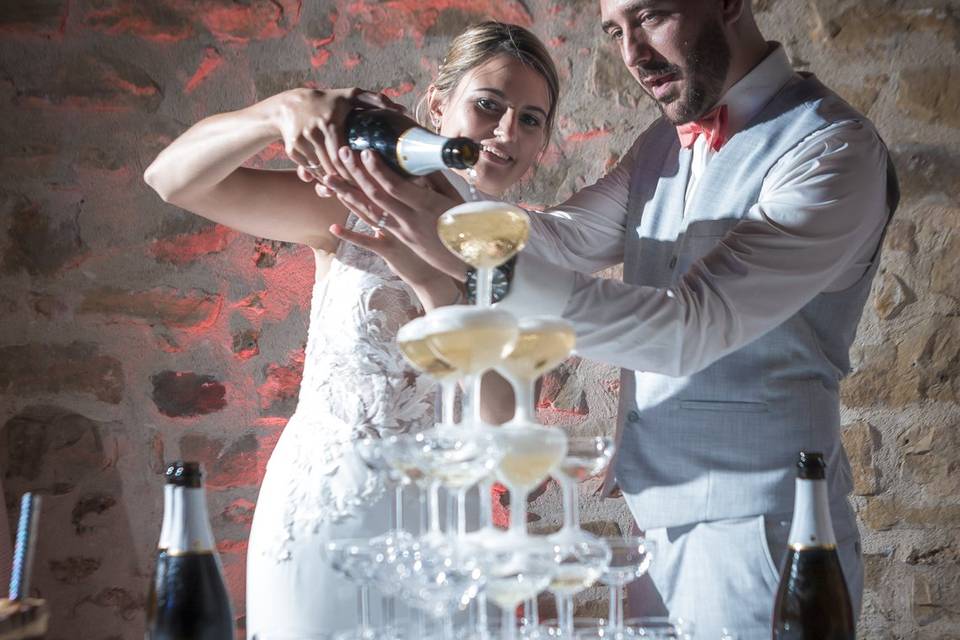 Fontaine champagne mariage