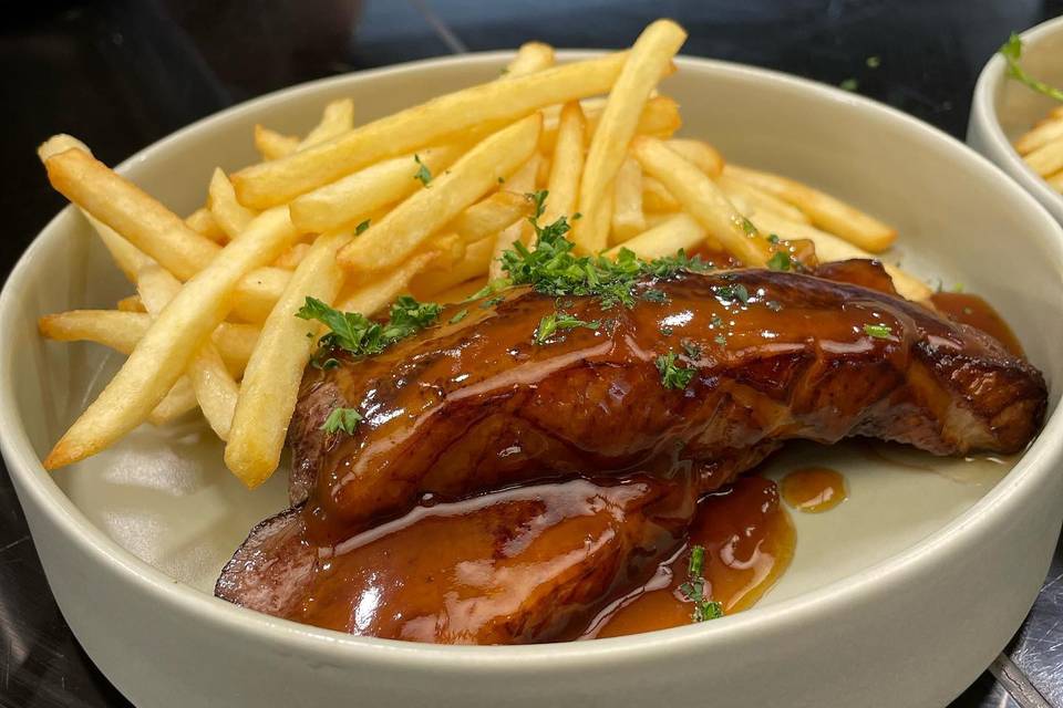 Magret de canard, frites