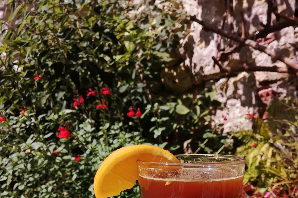 Café glacé à l'orange