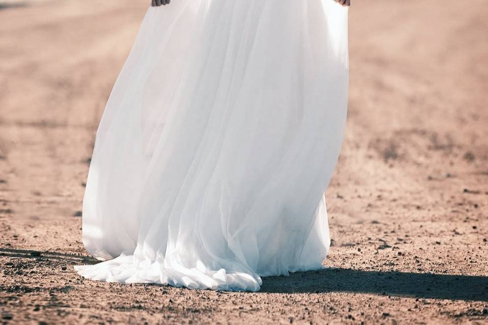 Robe de mariée en tulle