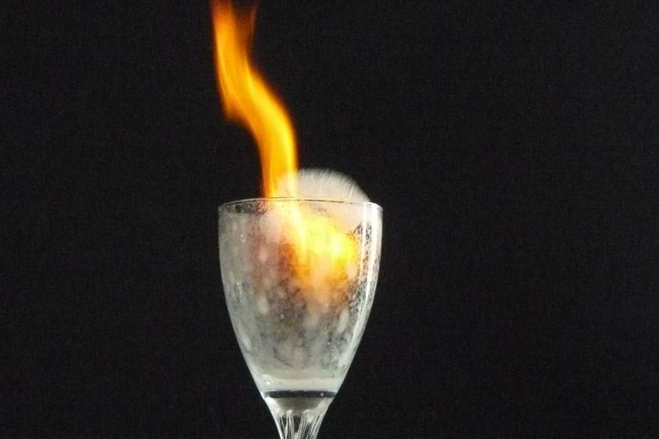 Close-up : feu de champagne