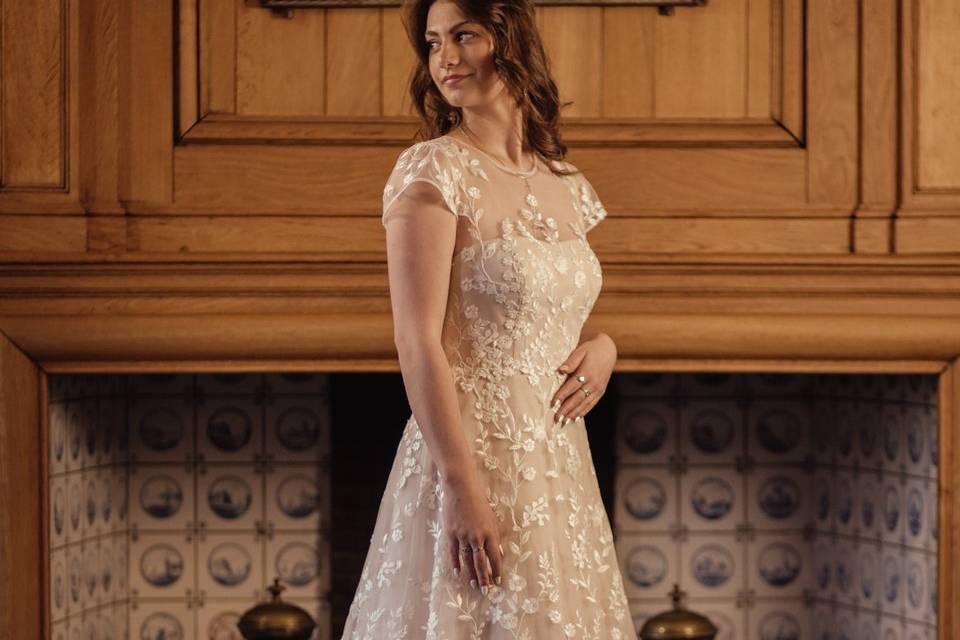 LEXIE - Robe A-line structurée
