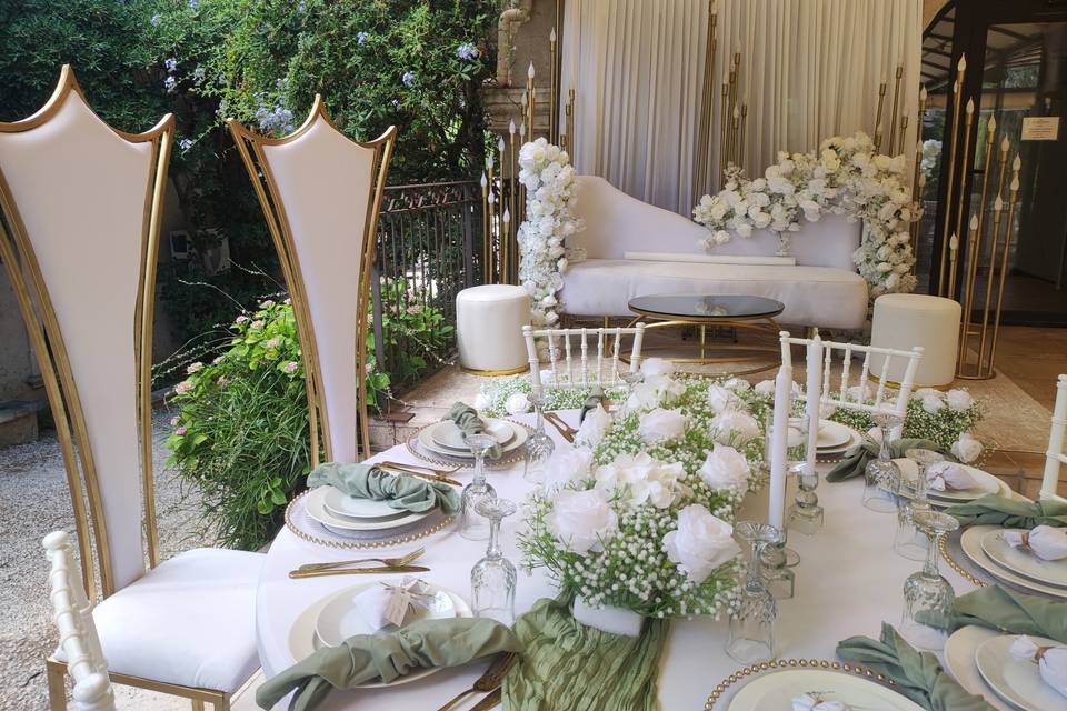 Diner table des mariés