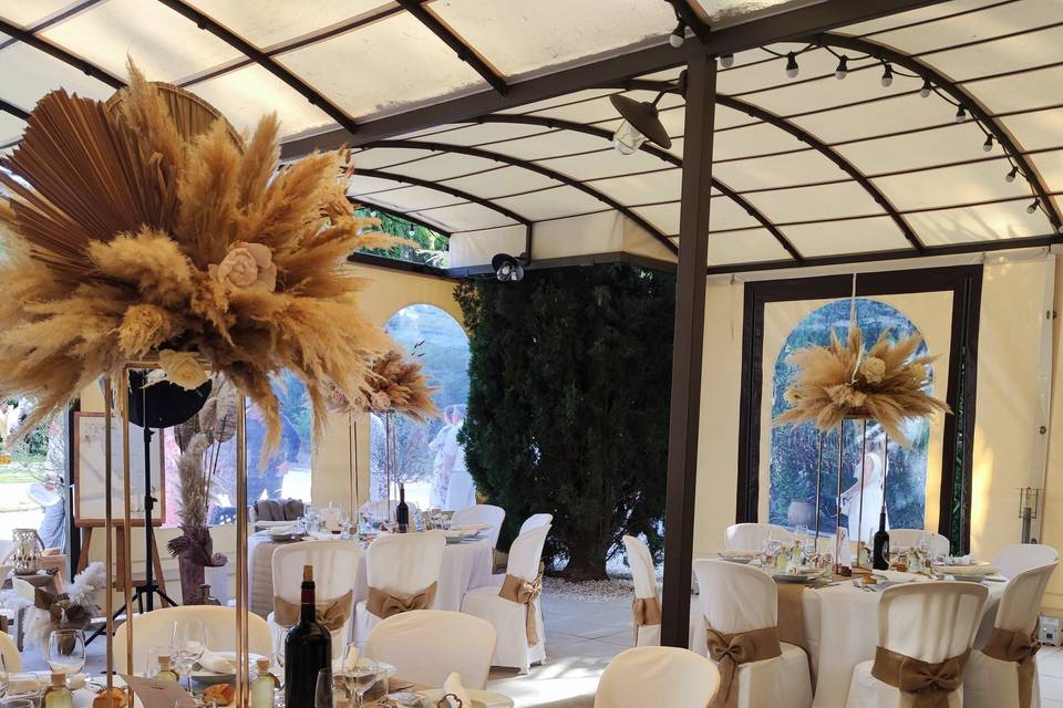 Diner sous la pergola