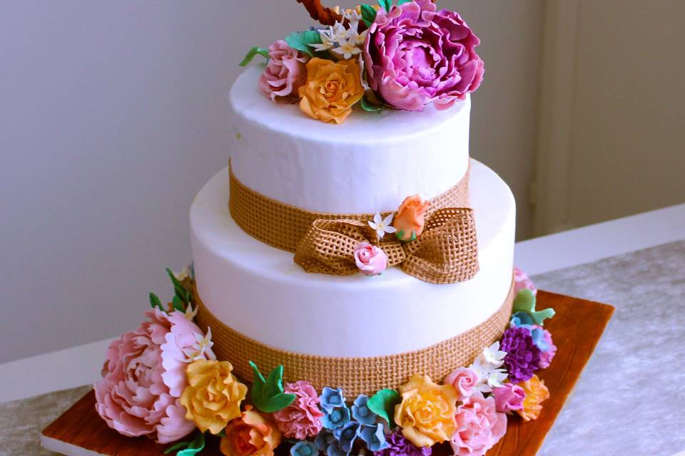 Wedding cake rustique