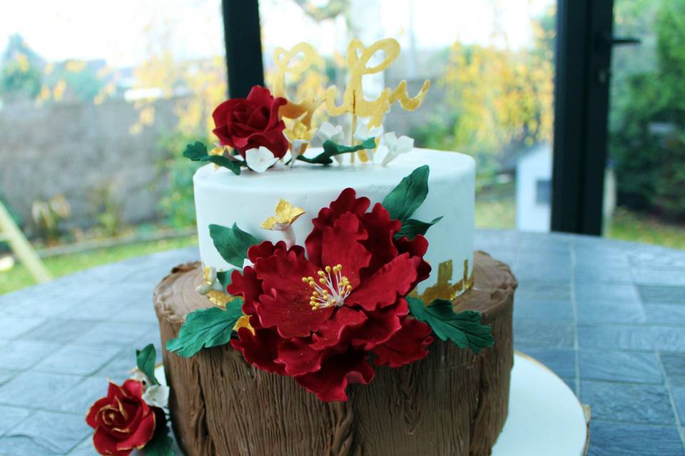 Wedding cake hiver chic