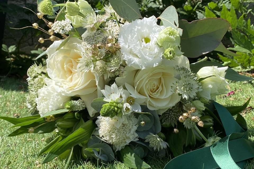 BOUQUET DE MARIEE BLANC ET OR