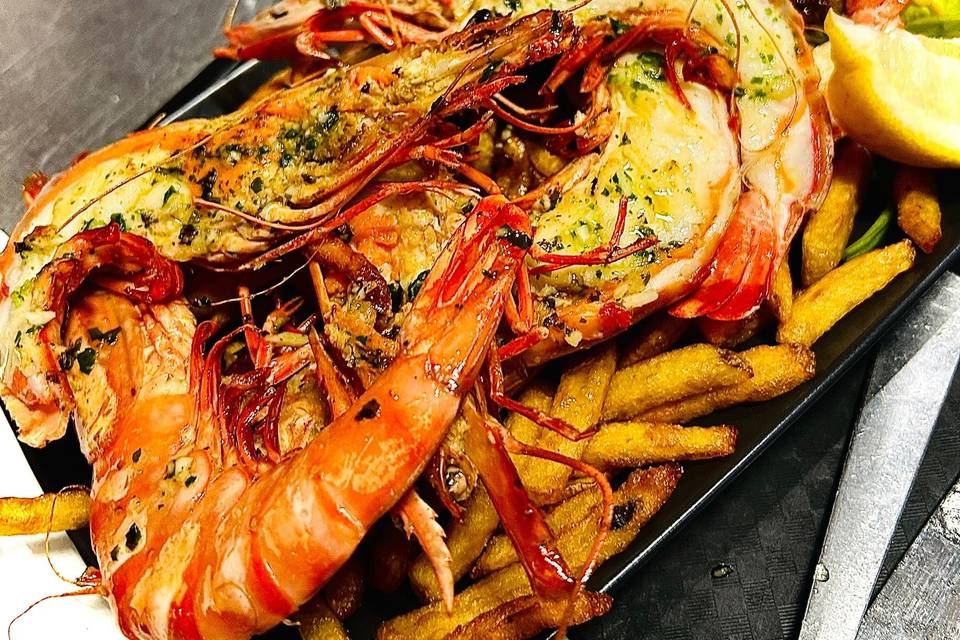 Gambas flambées