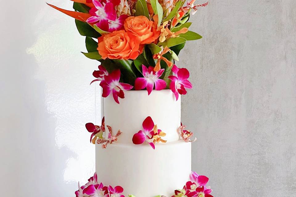 Wedding cake tropical