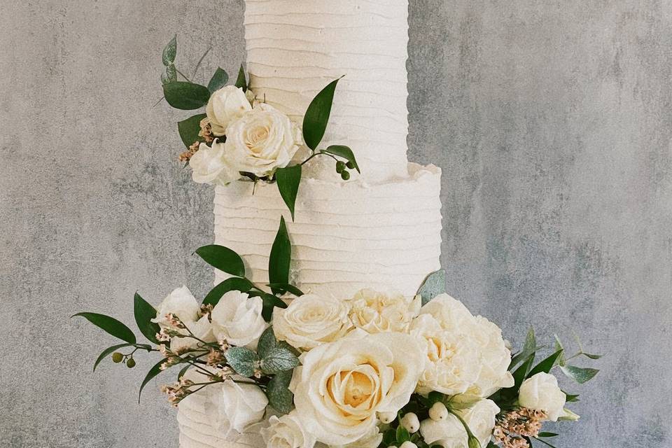 Wedding cake blanc et vert