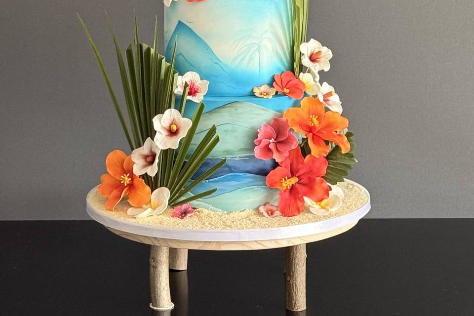 Wedding cake tropical