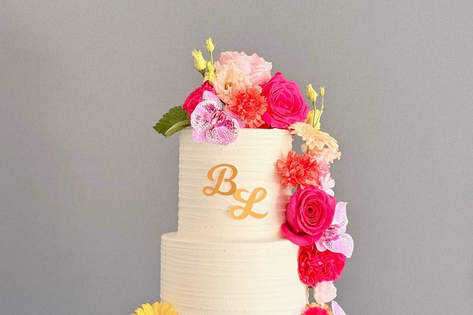 Wedding cake couleurs vives