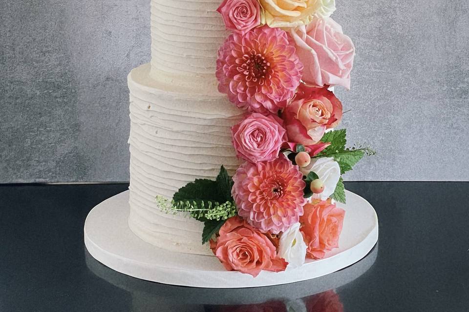 Wedding cake fleuri