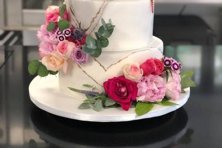 Wedding cake fleuri