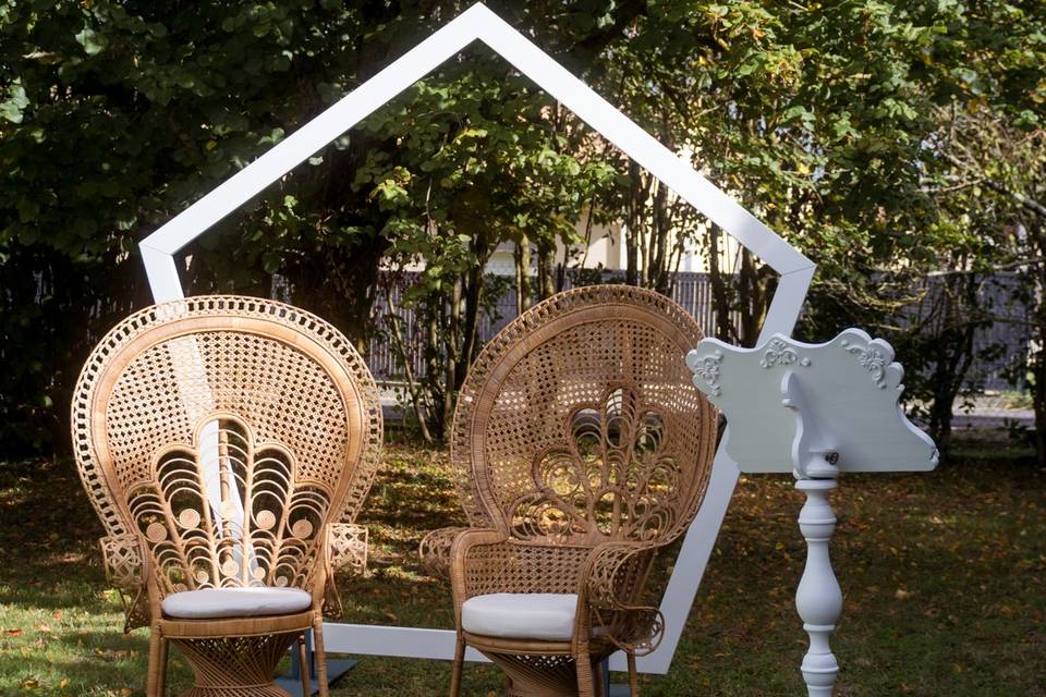 Arche de mariage blanche