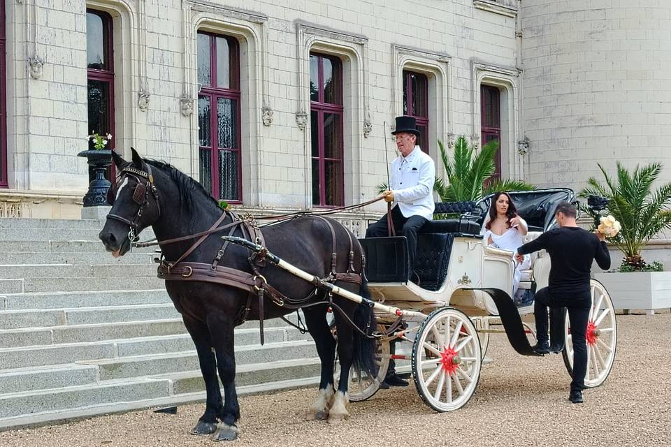 Mariage calèche