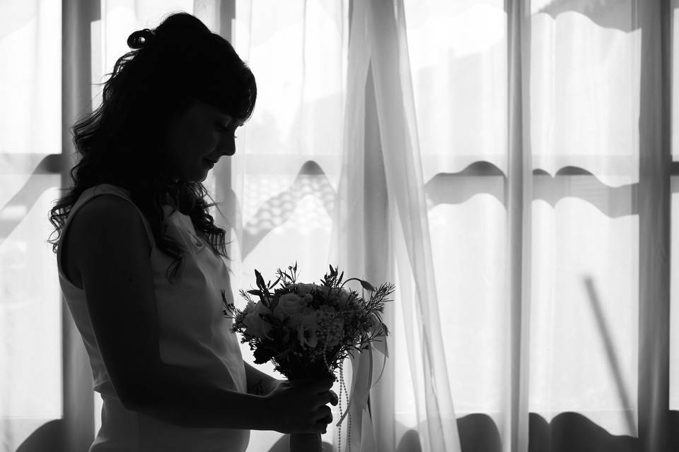 Clair obscur d'une mariée
