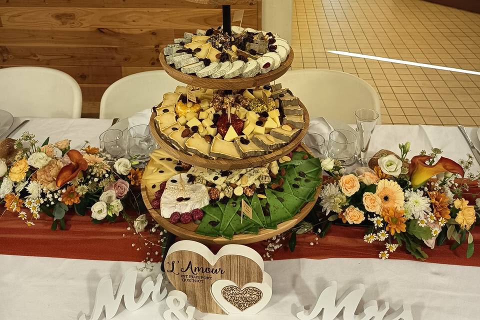 Pièce montée de fromages
