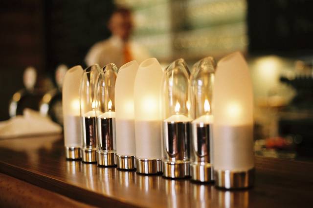 Photophores sur un bar