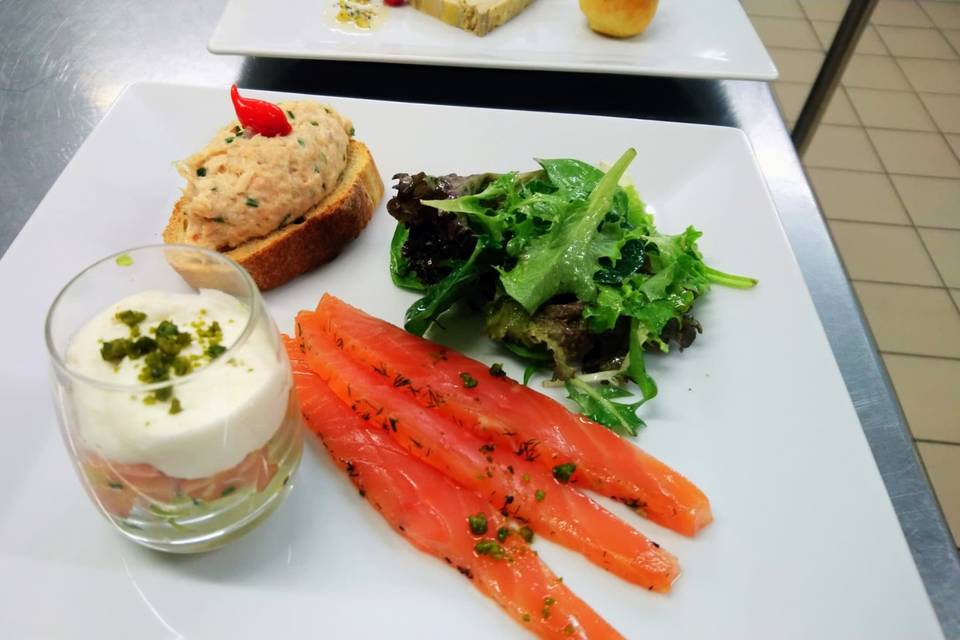 Assiette autour du saumon