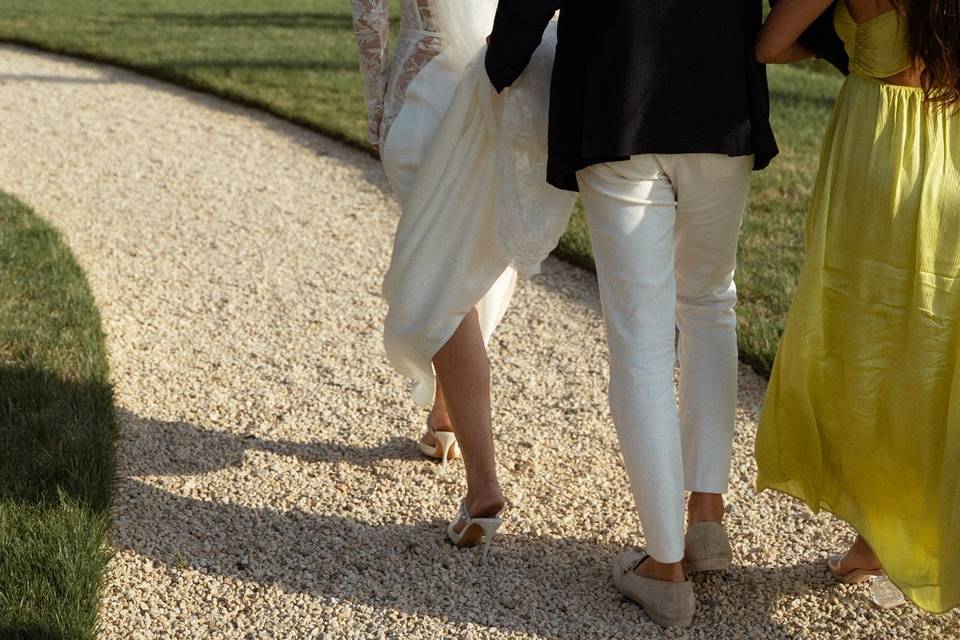 Invités et mariée