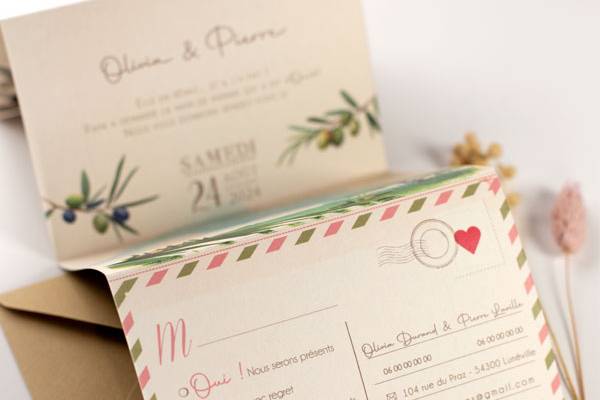 Faire-part mariage Provence