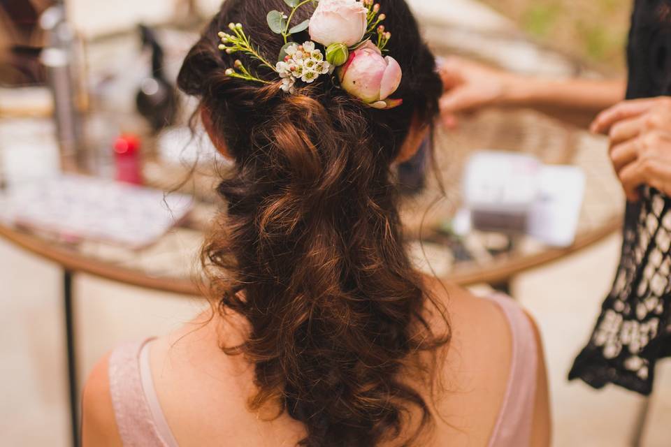 Peigne cheveux fleurs