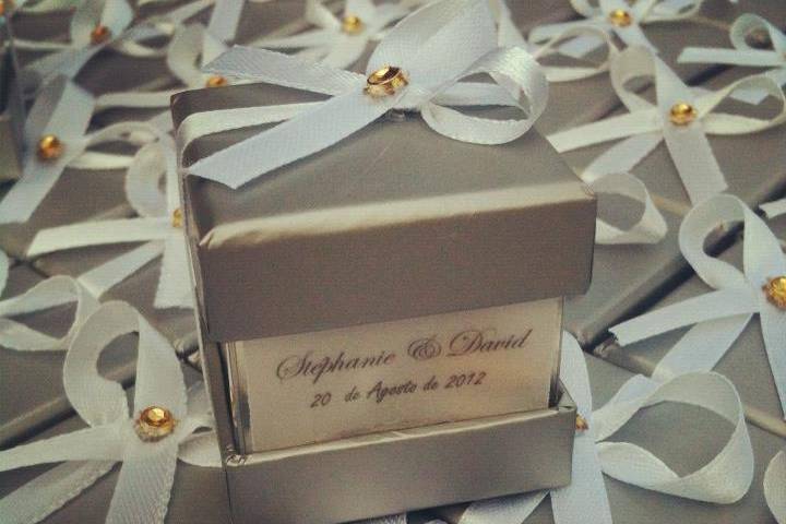 Cube argent mariage
