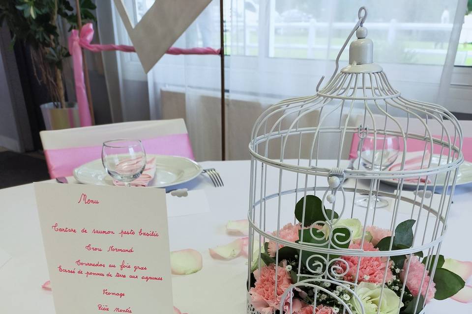 Centre de table cage