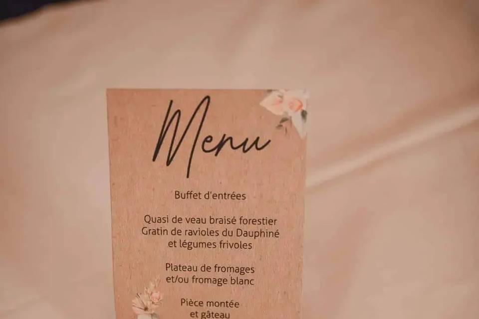 Menu boheme