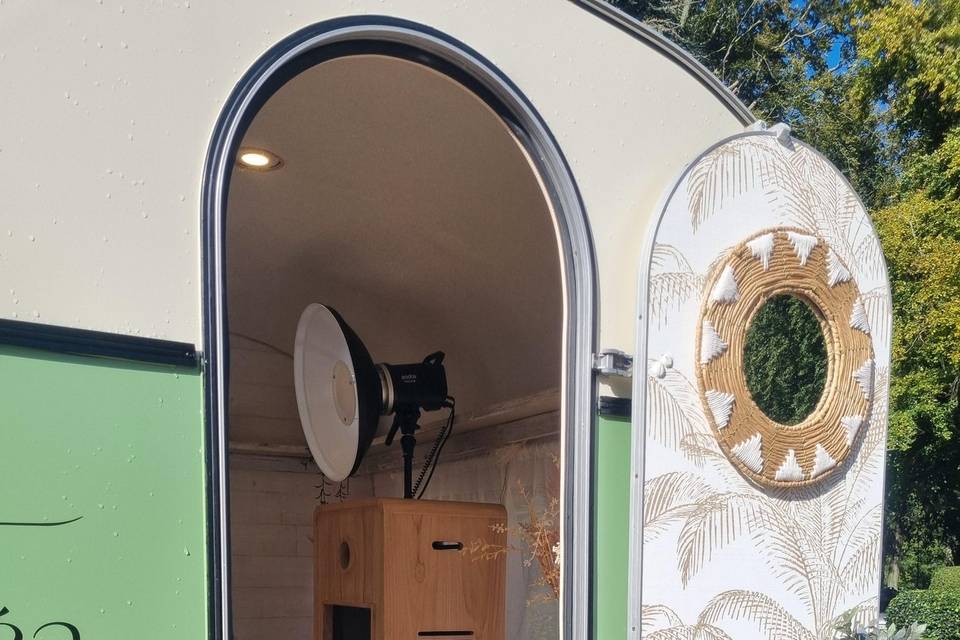 Le photobooth dans la caravane