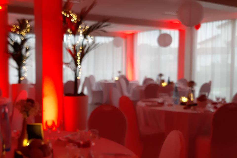 Décoration lumière rouge